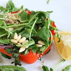 Salade van geroosterde groenten en quinoa recept