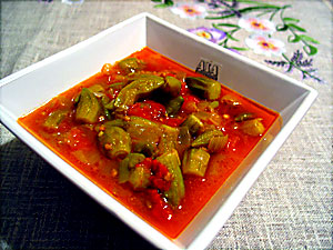 Stoofschotel van vlees en okra (bamya) recept