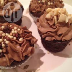 Chocolade cupcakes met nutella-glazuur recept