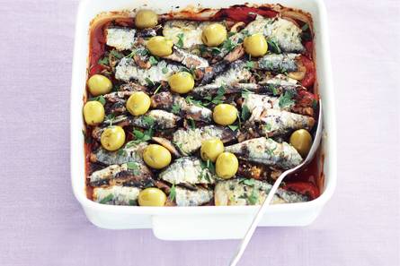 Tomaat-sardine-ovenschotel