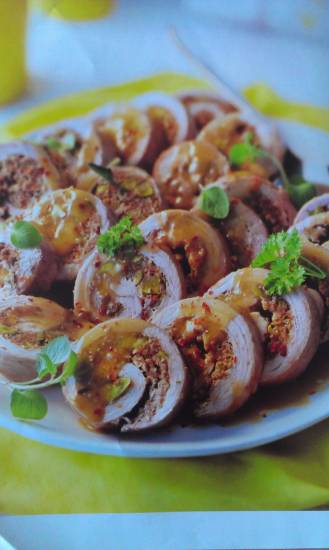 Schnitzel gevuld met gehakt en pistachenootjes recept
