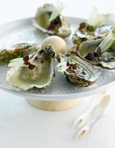 Recept 'oesters met gelei van granny smith'
