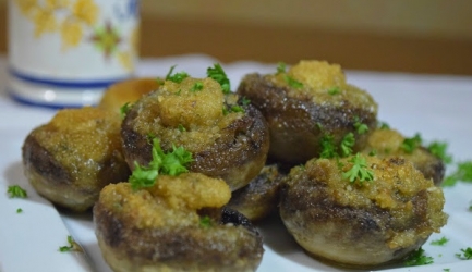 Geroosterde champignons met knoflook en tijm recept