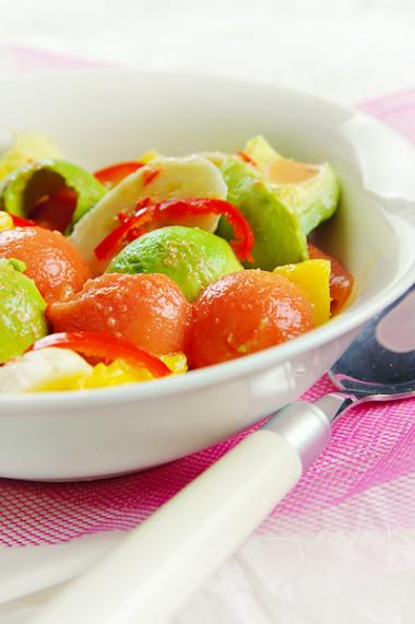 Recept 'pikante fruitsalade'