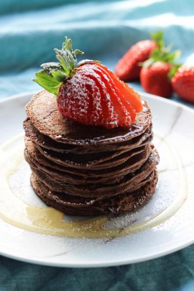 Recept 'chocolade-havermout pancakes'