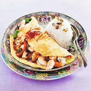 Foeyonghai met garnalen recept