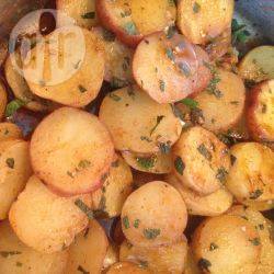 Batata bel fliyou  aardappels met munt recept