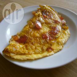 Tomaat-ui omelet recept