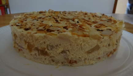 Honingmousse taart met gekarameliseerde peer recept