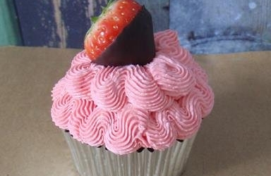 Cupcake aardbei choco dip recept