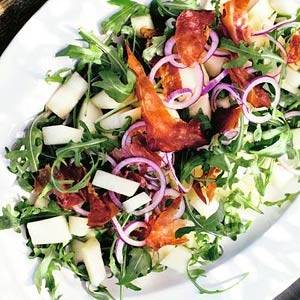 Salade van meloen, rucola en ham recept