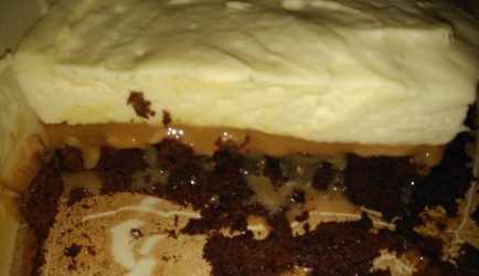 Brownie caramel cheesecake recept
