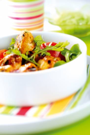 Salade met tikka masala kip recept