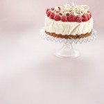 Cheesecake met witte chocolade en frambozen recept