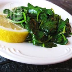 Spinazie met citroen recept