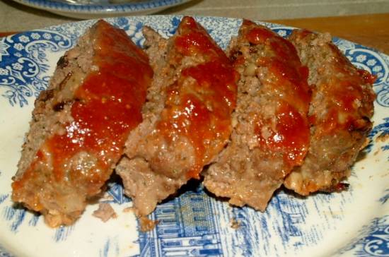 Meatloaf met een lekkere glazuur bovenlaag recept