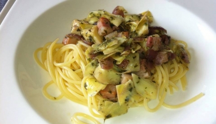 Spaghetti met artisjok. (pasta con i carciofi  menfi- ) recept ...