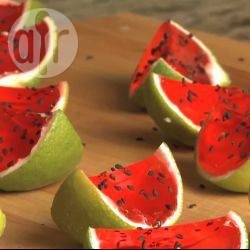 Watermeloen jelly shots recept