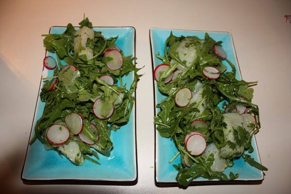 Overheerlijke tarbot sashimi salade met wasabi recept