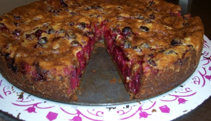 Cranberry/abrikozen taart recept