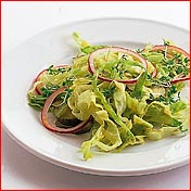 Groene salade met rode ui recept