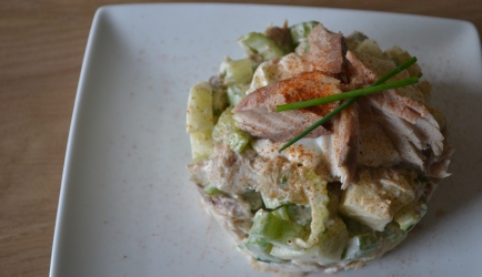Gerookte makreel salade met bieslook en yoghurt recept ...