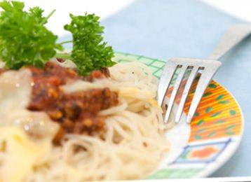 Kaas spaghetti met indische groenten recept