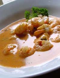 Scampi`s in currysaus recept