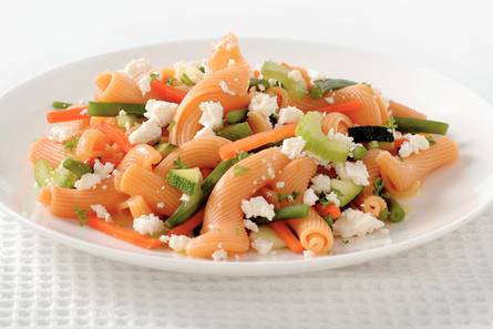 Pastasalade met haricots verts en witte kaas