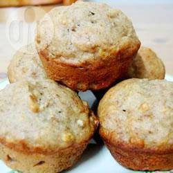 Vetarme appel-banaan-kaneel muffins recept