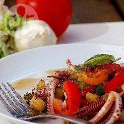 Calamari met groenten recept