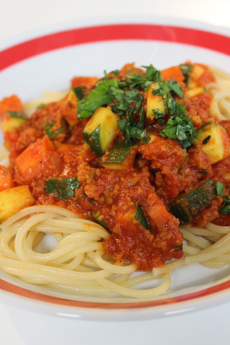 Recept 'spaghetti met seitan'