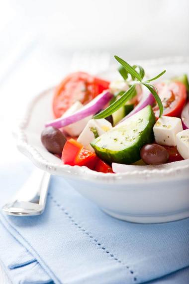 Recept 'giouvetsi met griekse salade'