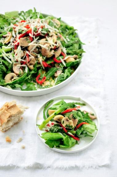 Recept 'groene salade met manchego'