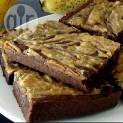 Banaan-pindakaas brownies recept