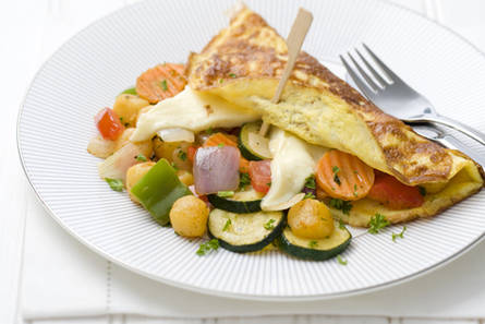 Omelet met franse groenten & kaas