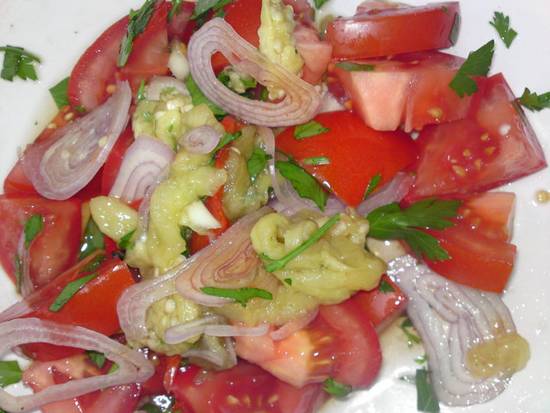 Aubergine salade recept