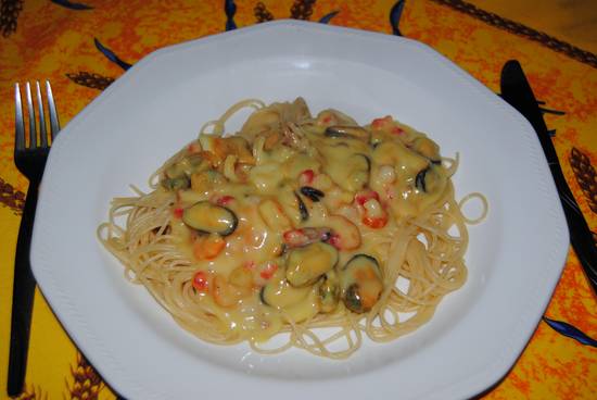 Zeevruchten met pasta recept