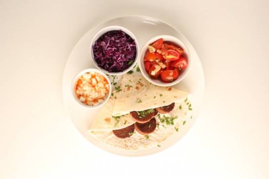Wraps met falafel, salsa en rode kool recept