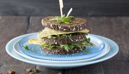 Waldkorn met chia-hennepzaad omelet recept