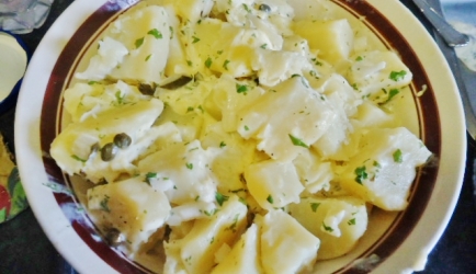 Aardappel mayonaise yoghurt salade recept