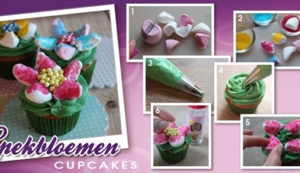 Cupcake spekbloemen recept