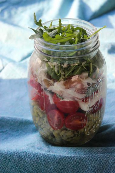 Recept 'italiaanse salad in a jar'