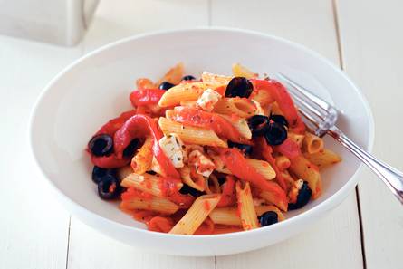 Penne met paprika en kaas