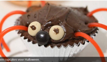 Spinnen cupcakes voor halloween recept