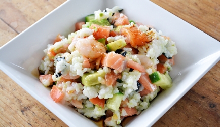 Sushi salade recept