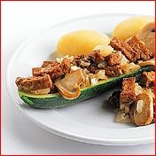 Gevulde courgette met tofu recept