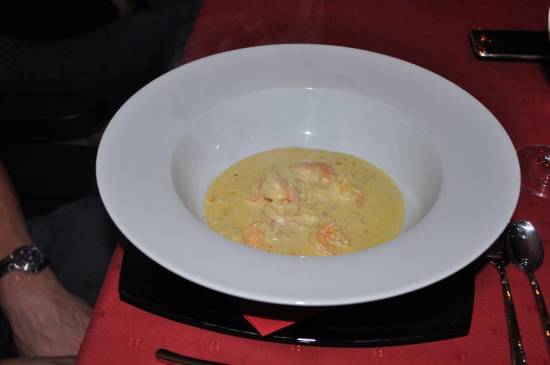 Scampi curry recept