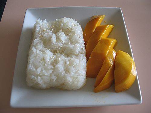 Zoete rijst met mango recept