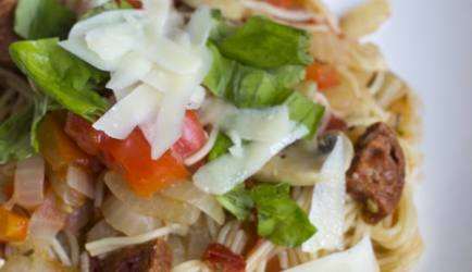 Eenpans pasta met chorizo recept